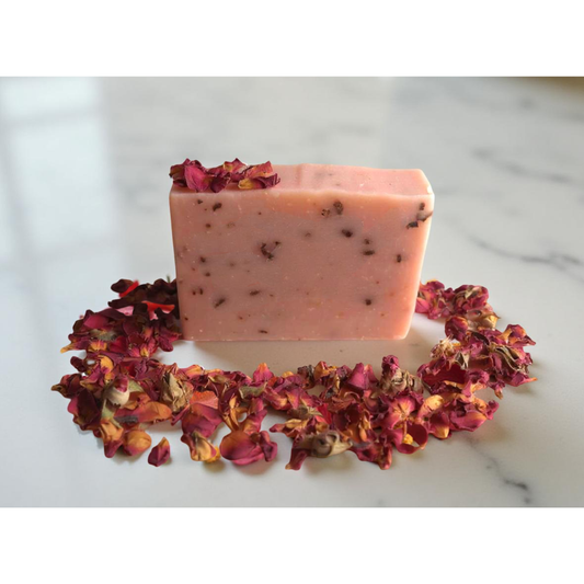 Rose & Shea Butter Soap Bar – hydrating, handmade soap for all skin types