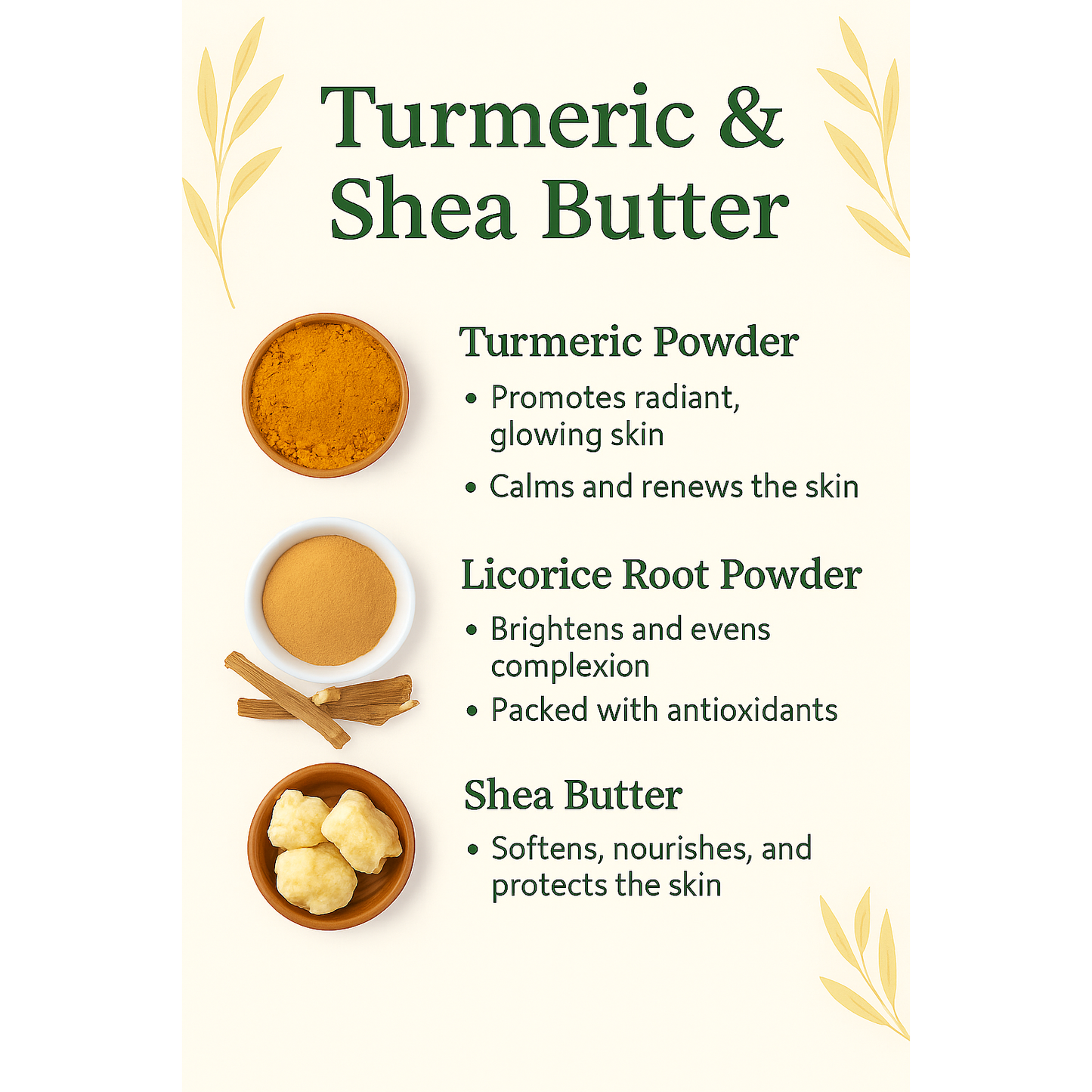 Turmeric & Shea Butter Bar Soap – brightening soap for discoloration & dark spots